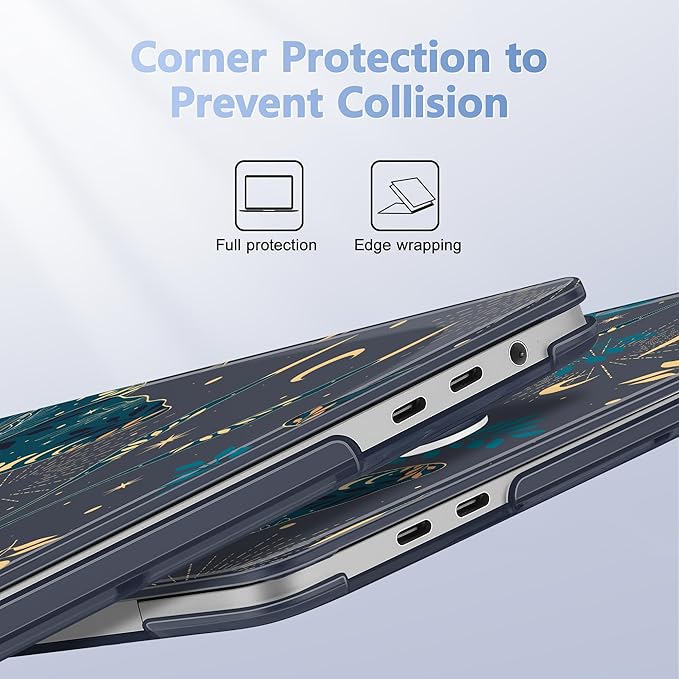 for MacBook Pro 16 inch Case 2019 2020 Release Model A2141, Plastic Hard Shell Cover with Keyboard Cover & Screen Protector for MacBook Pro 16 inch with Touch Bar & Touch ID - Butterfly P113