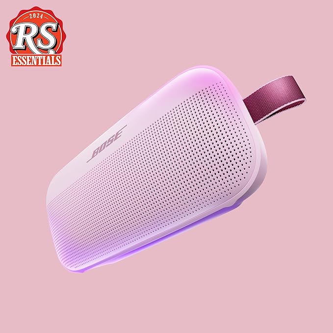 Bose SoundLink Flex Portable Bluetooth Speaker (2nd Gen), Portable Outdoor Speaker with Hi-Fi Audio, Up to 12 Hours Battery Life, Waterproof and Dustproof, Petal Pink - Limited Edition Color
