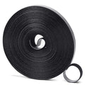 WILLBOND 1/2 Inch x 45ft Fastening Tape Cable Ties Reusable Fastening Nylon Tape Double Side Hook Roll Hook and Loop Straps Wires Cords Management Wire Organizer Straps (Black)