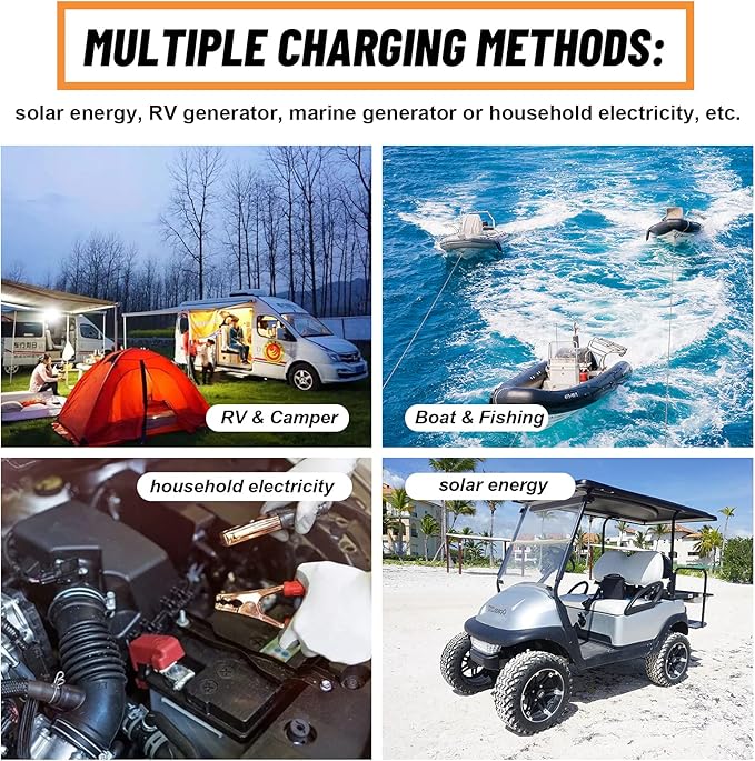 12V Lithium Battery-50Ah Lithium Phosphate Iron LiFePO4 Deep Cycle Battery,50A BMS,4000+ Cycles,Perfect for RV,Trolling Motor,Home Storage,Solar Power System and Outdoor Camping