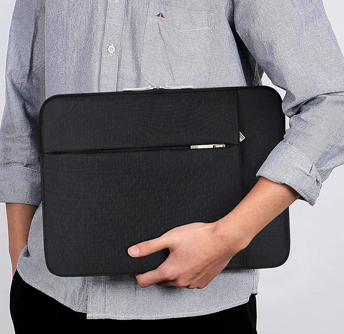 Lacdo Laptop Sleeve Case for 16 inch New MacBook Pro M4/M3/M2/M1 Pro/Max A3403 A3186 A2991 A2780 A2485 A2141 2024-2019 | 15 inch Microsoft Surface Laptop 7th Copilot+PC, 6 5 4 3 Computer Bag, Black