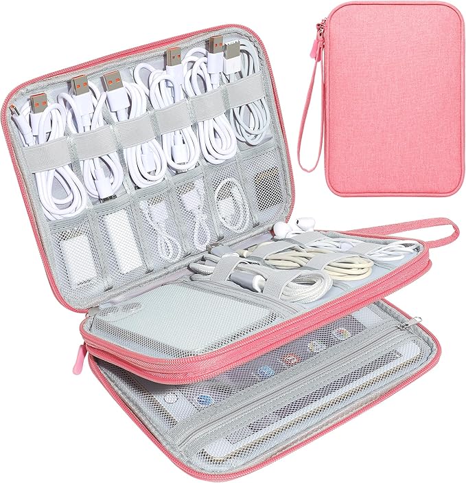 CILLA Electronics Organizer Travel, Travel Cord Organizer Case, Compact Electronics Accessories Bag for Cable, Cord, Charger, Phone
