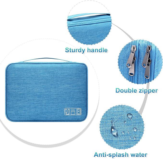 CILLA Electronics Organizer Travel, Travel Cord Organizer Case, Compact Electronics Accessories Bag for Cable, Cord, Charger, Phone