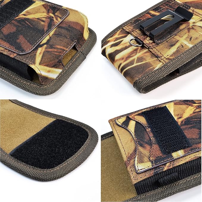 Njjex Phone Holster for Samsung Galaxy Note 20 Ultra Note 10 9 8 S25 Ultra S24 S23 S22 S21+ S20 S10 A14 A15 A16 A36 A35 5G Moto G 5G G Stylus 2025 Nylon Cell Phone Belt Clip Holder Pouch Carrying Case