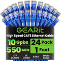 GEARit 1 ft Cat6 Ethernet Cable (24-Pack) - Blue