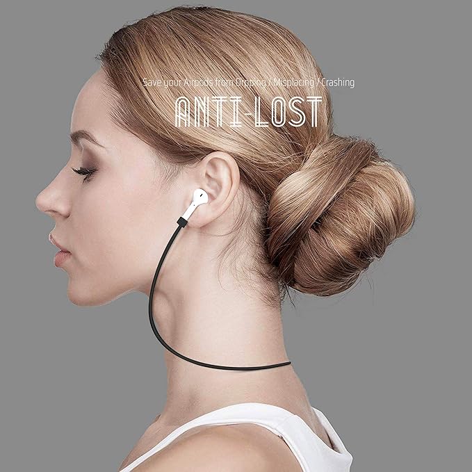 Ultra Strong Magnetic Airpod Pro Strap Anti-Lost Cord Sports Lanyard Compatible with Airpods 3rd 2nd Generation Pro 3 2 1 (Black)