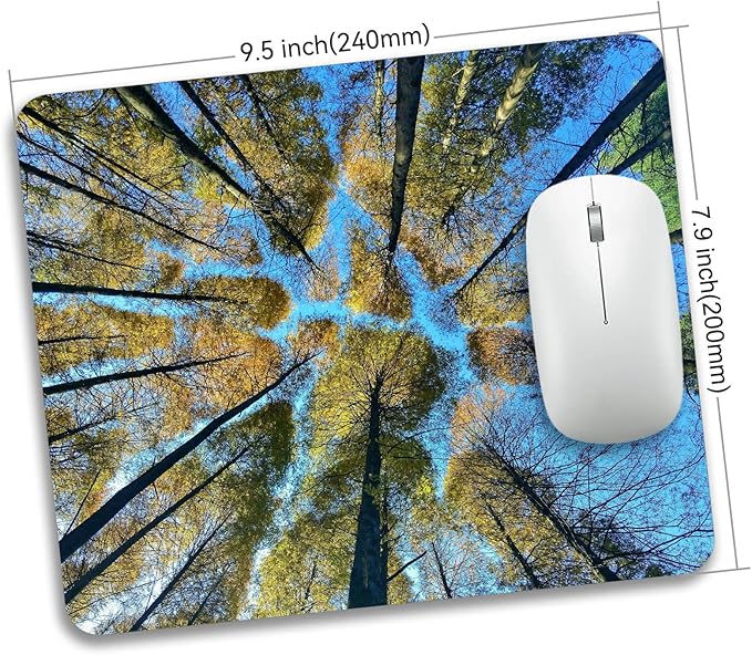 The Trees Under Blue Sky Mouse Pad Mat Rectangle Non-Slip Rubber Mousepad for Office Laptop