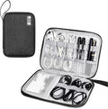 SELLYFELLY Travel Electronics Organizer Portable Cable Organizer Bag for Storage Electronic Accessories Case for Cord,Phone,Charger,Flash Drive (Black)