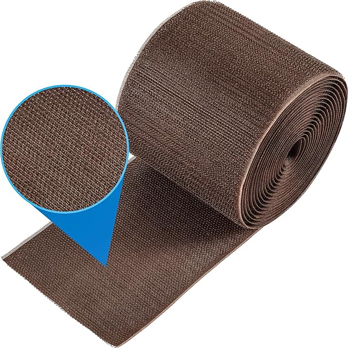 WILLBOND 2 Pack 10 ft x 3 Inch Cable Floor Strip Cable Cover Cords Carpet Protector Management Hook and Loop Tape for Wires on Floor Cords and Prevent a Trip Hazard (Brown)
