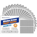 KING MOUNTAIN 20 Sheets Black Window Screen Patches, 44 in Repair Kit for Tears & Holes, Strong Adhesive Mesh Tape, Quick & Waterproof