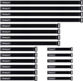 20 Pack (8 12 18 24 Inches) Hook and Loop Reusable Fastening Cable Tie Down Straps by Wisdompro - Reusable, Durable Functional Ties to Keep Your Home, Office, Workspace from Tangled Messes of Cords