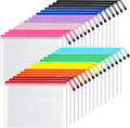 SUNEE Mesh Zipper Pouch 7x11 in (10 Colors, 30 Packs), Mesh Bags with Zipper for School Office Supplies, Puzzles & Games, Travel Accessories, Waterproof Zipper Pouches for Organizing