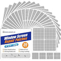 KING MOUNTAIN Grey Window Screen Repair Patch, 20Pcs 4" x 4" Heavy Duty Screen Repair Tape for Window Screen and Screen Door Tears Holes,Strong Adhesive & Waterproof Window Screen Repair Kit