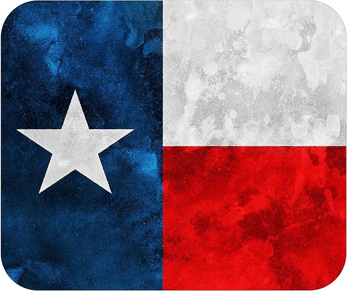 Texas State Flag Mouse Pad Mat Mousepad for Desk Computer Laptop PC Gaming Home or Office Gift for Texan TX (Rustic MP58)
