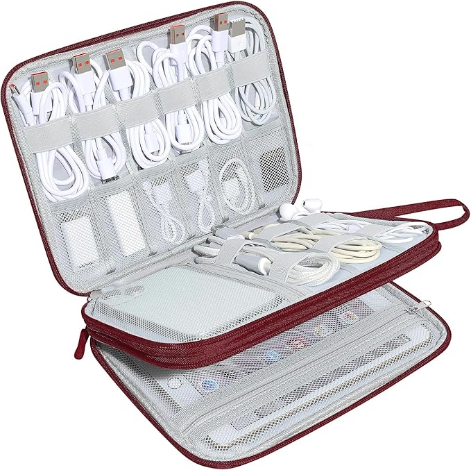 CILLA Electronics Organizer Travel, Travel Cord Organizer Case, Compact Electronics Accessories Bag for Cable, Cord, Charger, Phone