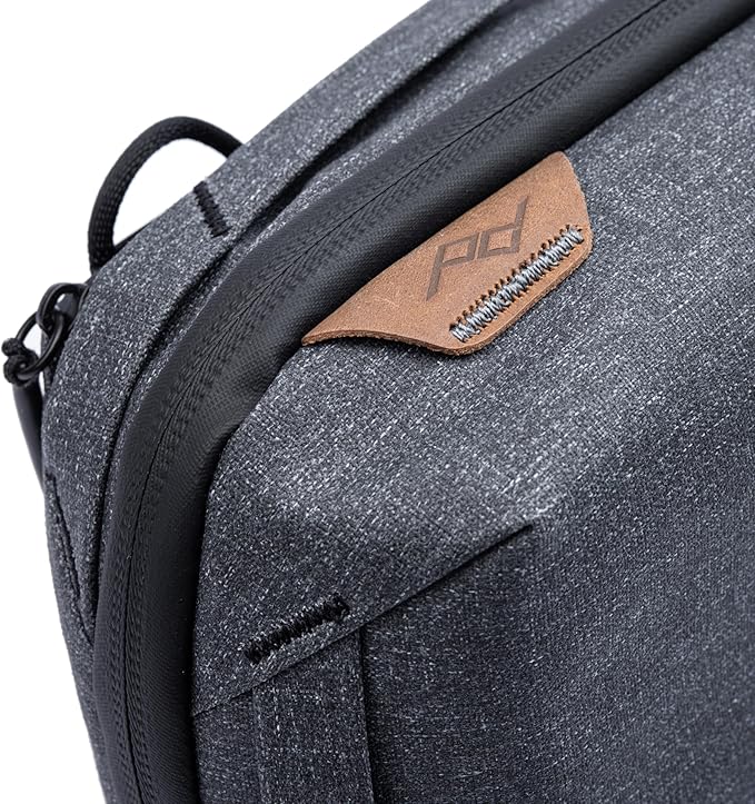 Peak Design Tech Pouch, Charcoal, Electronics Organizer for Travel or Everyday Carry, Origami-Style Storage, Cable Pass-Through, Weatherproof Recycled Nylon, Gear Carry Bag for Men and Women