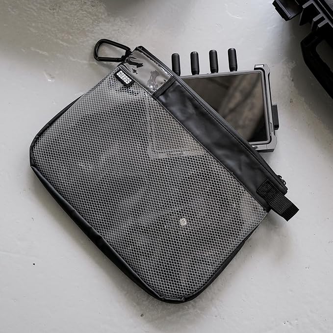 GOBAGS Production Zipper Bags - Electronics & Camera Accessories Bag - Cable organizer, Gear Accessory Pouch, Travel Camera Essentials (Large, Black)