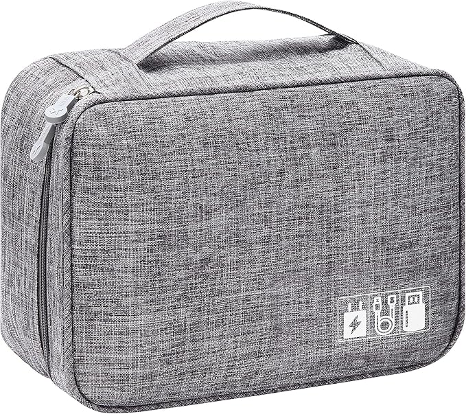 VOCUS Electronics Organizer Travel Cable Organizer Bag for Electronics Accessories, Portable Tech Carring Large Storage Case for Charger, Cord, Power Bank, Hardware